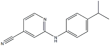 2-{[4-(propan-2-yl)phenyl]amino}pyridine-4-carbonitrile Struktur