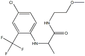 2-{[4-chloro-2-(trifluoromethyl)phenyl]amino}-N-(2-methoxyethyl)propanamide Struktur