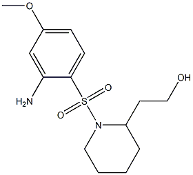 2-{1-[(2-amino-4-methoxybenzene)sulfonyl]piperidin-2-yl}ethan-1-ol Struktur