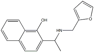 2-{1-[(2-furylmethyl)amino]ethyl}-1-naphthol Struktur