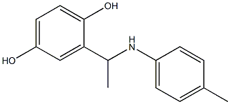 2-{1-[(4-methylphenyl)amino]ethyl}benzene-1,4-diol Struktur