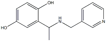 2-{1-[(pyridin-3-ylmethyl)amino]ethyl}benzene-1,4-diol Struktur