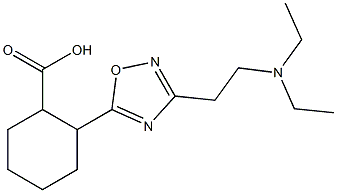 2-{3-[2-(diethylamino)ethyl]-1,2,4-oxadiazol-5-yl}cyclohexane-1-carboxylic acid Struktur