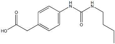 2-{4-[(butylcarbamoyl)amino]phenyl}acetic acid Struktur