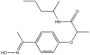 2-{4-[1-(hydroxyimino)ethyl]phenoxy}-N-(pentan-2-yl)propanamide Struktur