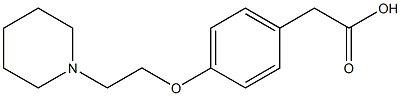 2-{4-[2-(piperidin-1-yl)ethoxy]phenyl}acetic acid Struktur