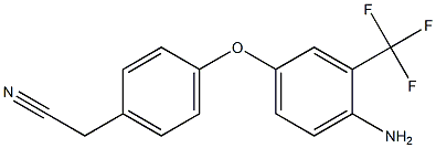 2-{4-[4-amino-3-(trifluoromethyl)phenoxy]phenyl}acetonitrile Struktur