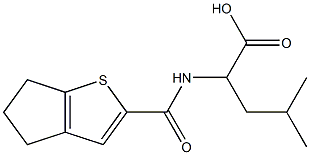 2-{4H,5H,6H-cyclopenta[b]thiophen-2-ylformamido}-4-methylpentanoic acid Struktur