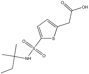 2-{5-[(2-methylbutan-2-yl)sulfamoyl]thiophen-2-yl}acetic acid Struktur