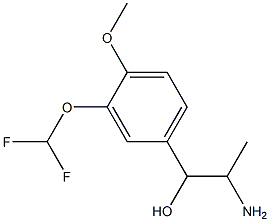 2-amino-1-[3-(difluoromethoxy)-4-methoxyphenyl]propan-1-ol Struktur