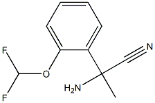 2-amino-2-[2-(difluoromethoxy)phenyl]propanenitrile Struktur