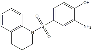 2-amino-4-(1,2,3,4-tetrahydroquinoline-1-sulfonyl)phenol Struktur