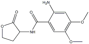 2-amino-4,5-dimethoxy-N-(2-oxooxolan-3-yl)benzamide Struktur