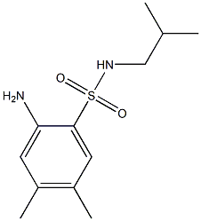 2-amino-4,5-dimethyl-N-(2-methylpropyl)benzene-1-sulfonamide Struktur