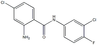 2-amino-4-chloro-N-(3-chloro-4-fluorophenyl)benzamide Struktur