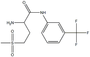 2-amino-4-methanesulfonyl-N-[3-(trifluoromethyl)phenyl]butanamide Struktur