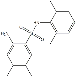 2-amino-N-(2,6-dimethylphenyl)-4,5-dimethylbenzene-1-sulfonamide Struktur