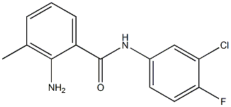 2-amino-N-(3-chloro-4-fluorophenyl)-3-methylbenzamide Struktur