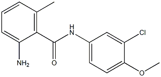 2-amino-N-(3-chloro-4-methoxyphenyl)-6-methylbenzamide Struktur