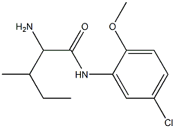 2-amino-N-(5-chloro-2-methoxyphenyl)-3-methylpentanamide Struktur