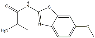 2-amino-N-(6-methoxy-1,3-benzothiazol-2-yl)propanamide Struktur