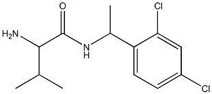 2-amino-N-[1-(2,4-dichlorophenyl)ethyl]-3-methylbutanamide Struktur