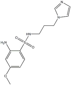 2-amino-N-[3-(1H-imidazol-1-yl)propyl]-4-methoxybenzene-1-sulfonamide Struktur