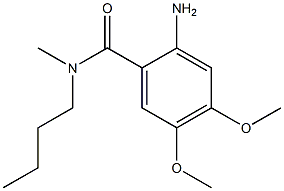 2-amino-N-butyl-4,5-dimethoxy-N-methylbenzamide Struktur