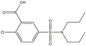 2-chloro-5-(dipropylsulfamoyl)benzoic acid Struktur