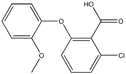 2-chloro-6-(2-methoxyphenoxy)benzoic acid Struktur