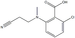 2-chloro-6-[(2-cyanoethyl)(methyl)amino]benzoic acid Struktur