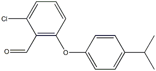 2-chloro-6-[4-(propan-2-yl)phenoxy]benzaldehyde Struktur