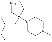 2-ethyl-4-methyl-2-(4-methylpiperazin-1-yl)hexan-1-amine Struktur