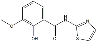 2-hydroxy-3-methoxy-N-(1,3-thiazol-2-yl)benzamide Struktur