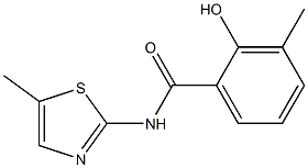 2-hydroxy-3-methyl-N-(5-methyl-1,3-thiazol-2-yl)benzamide Struktur