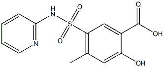 2-hydroxy-4-methyl-5-(pyridin-2-ylsulfamoyl)benzoic acid Struktur