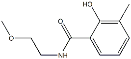 2-hydroxy-N-(2-methoxyethyl)-3-methylbenzamide Struktur