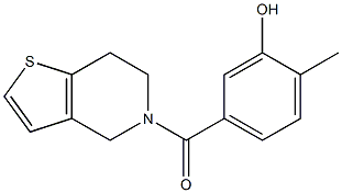 2-methyl-5-{4H,5H,6H,7H-thieno[3,2-c]pyridin-5-ylcarbonyl}phenol Struktur