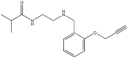 2-methyl-N-[2-({[2-(prop-2-yn-1-yloxy)phenyl]methyl}amino)ethyl]propanamide Struktur