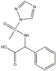 2-phenyl-2-[1-(1H-1,2,4-triazol-1-yl)acetamido]acetic acid Struktur