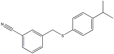 3-({[4-(propan-2-yl)phenyl]sulfanyl}methyl)benzonitrile Struktur