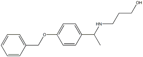 3-({1-[4-(benzyloxy)phenyl]ethyl}amino)propan-1-ol Struktur