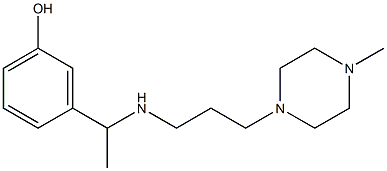 3-(1-{[3-(4-methylpiperazin-1-yl)propyl]amino}ethyl)phenol Struktur