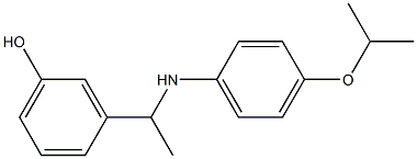 3-(1-{[4-(propan-2-yloxy)phenyl]amino}ethyl)phenol Struktur