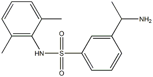 3-(1-aminoethyl)-N-(2,6-dimethylphenyl)benzene-1-sulfonamide Struktur