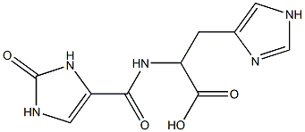 3-(1H-imidazol-4-yl)-2-[(2-oxo-2,3-dihydro-1H-imidazol-4-yl)formamido]propanoic acid Struktur