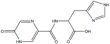 3-(1H-imidazol-4-yl)-2-[(5-oxo-4,5-dihydropyrazin-2-yl)formamido]propanoic acid Struktur