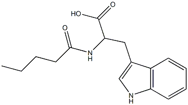 3-(1H-indol-3-yl)-2-pentanamidopropanoic acid Struktur