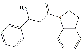 3-(2,3-dihydro-1H-indol-1-yl)-3-oxo-1-phenylpropan-1-amine Struktur