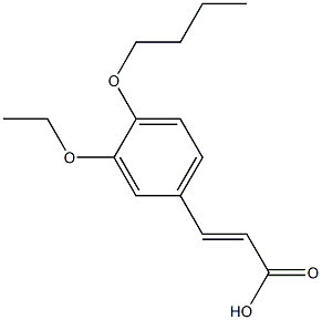 3-(4-butoxy-3-ethoxyphenyl)prop-2-enoic acid Struktur